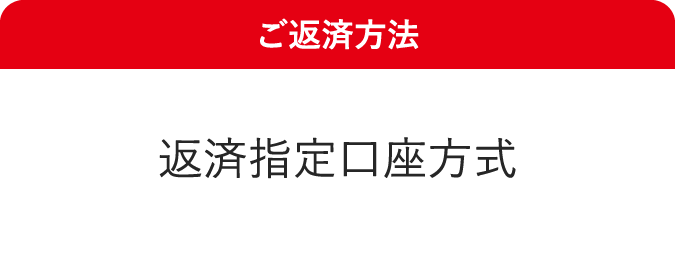 ご返済方法 返済指定口座方式