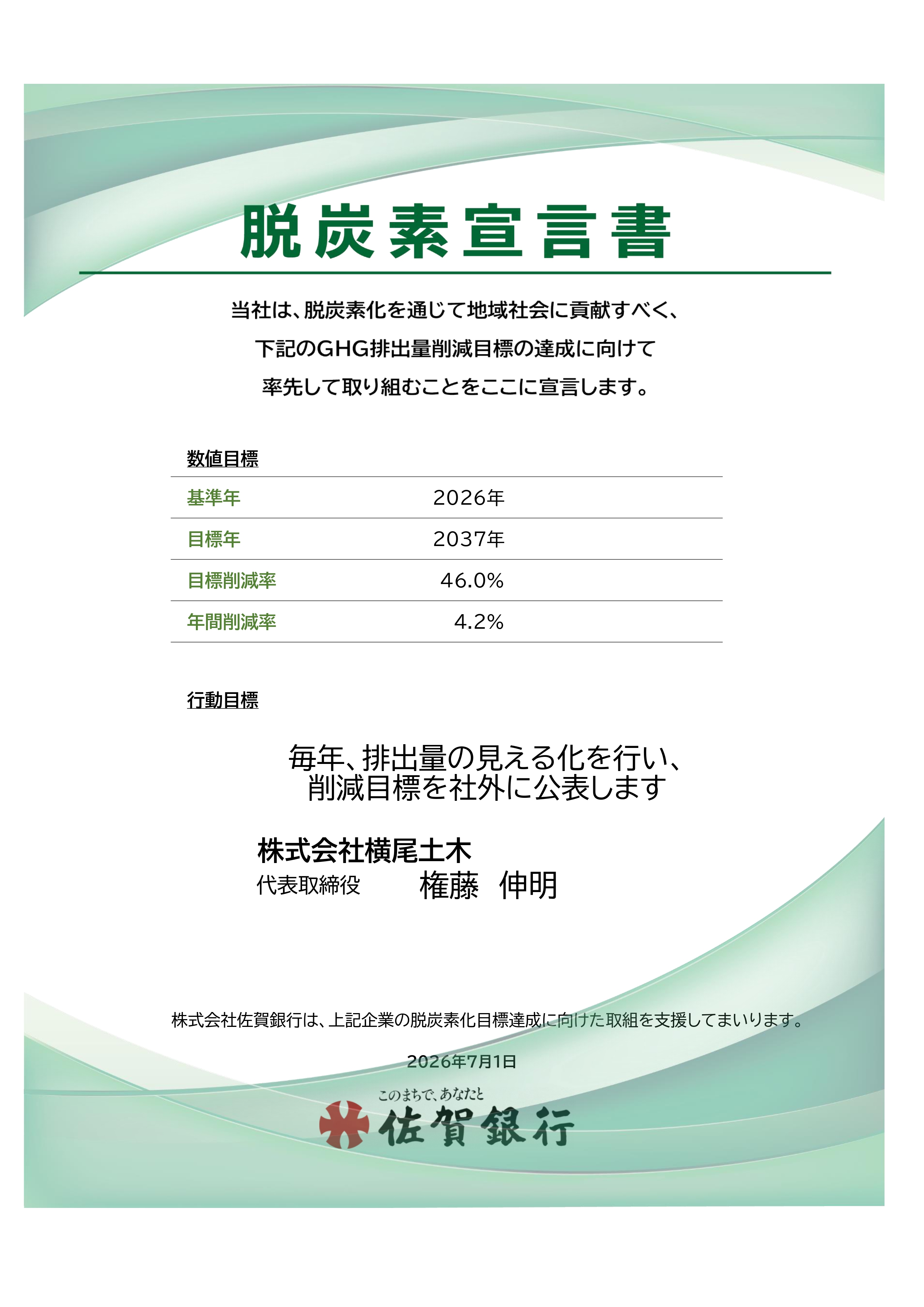 脱炭素宣言書