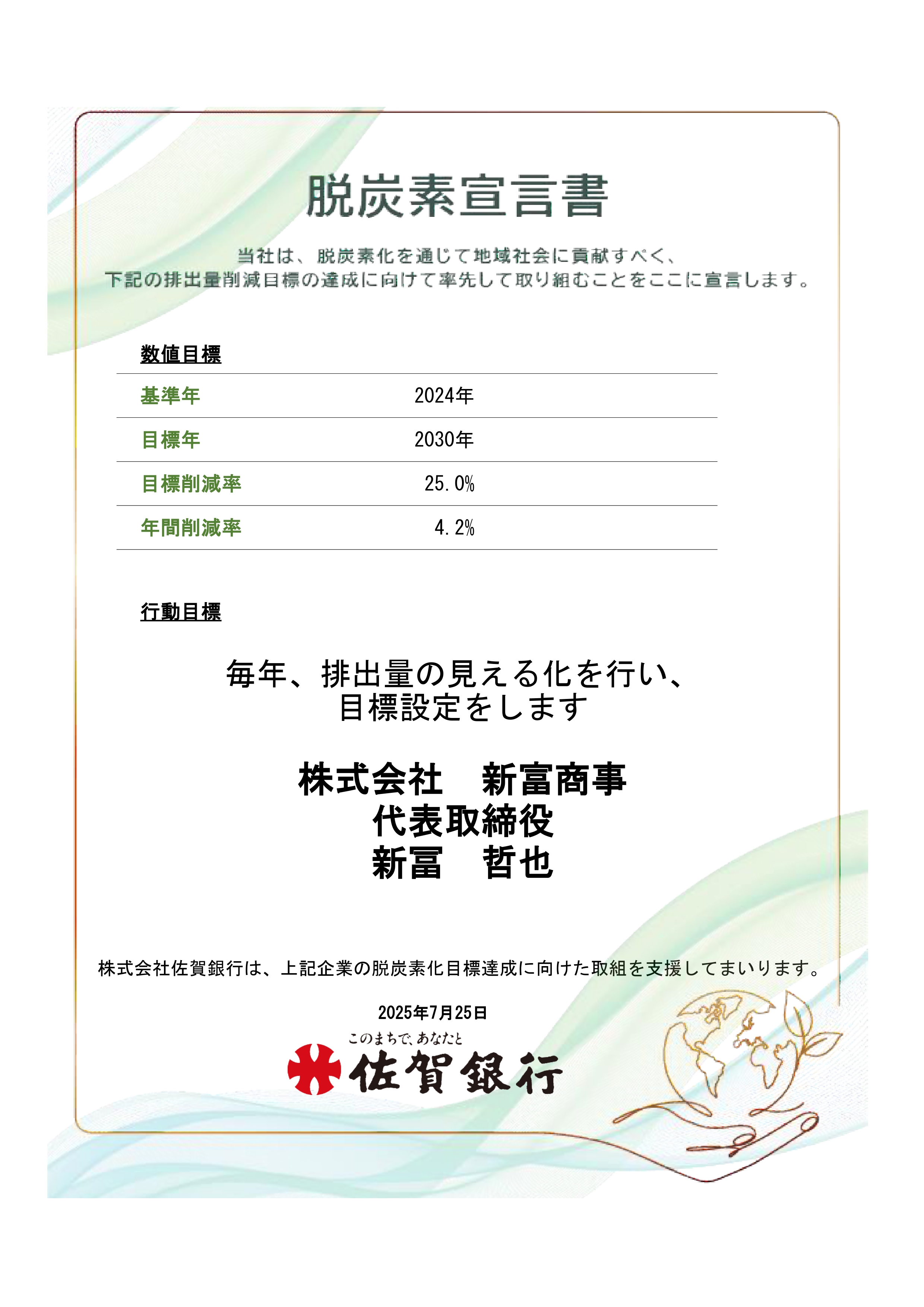 脱炭素宣言書