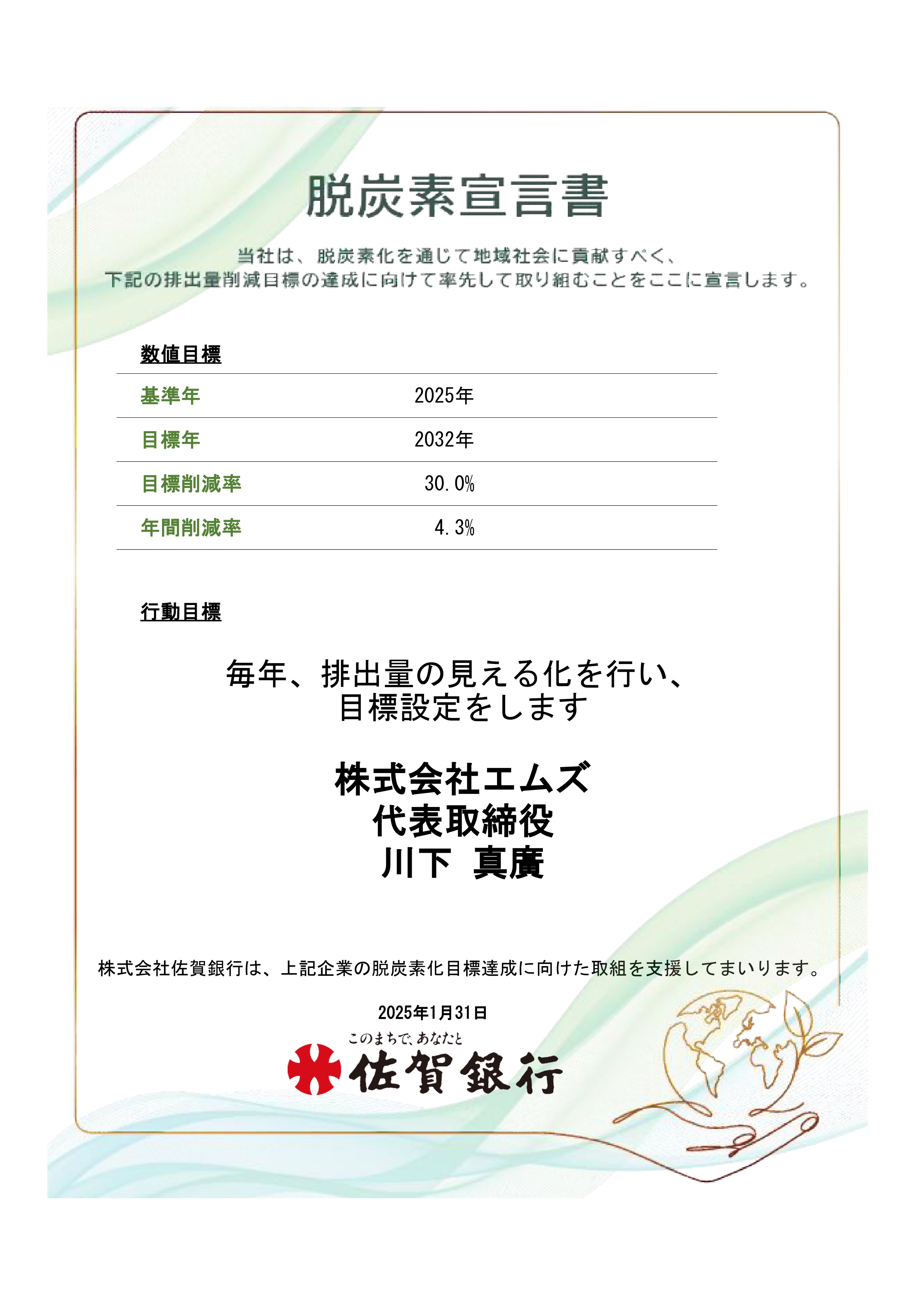脱炭素宣言書