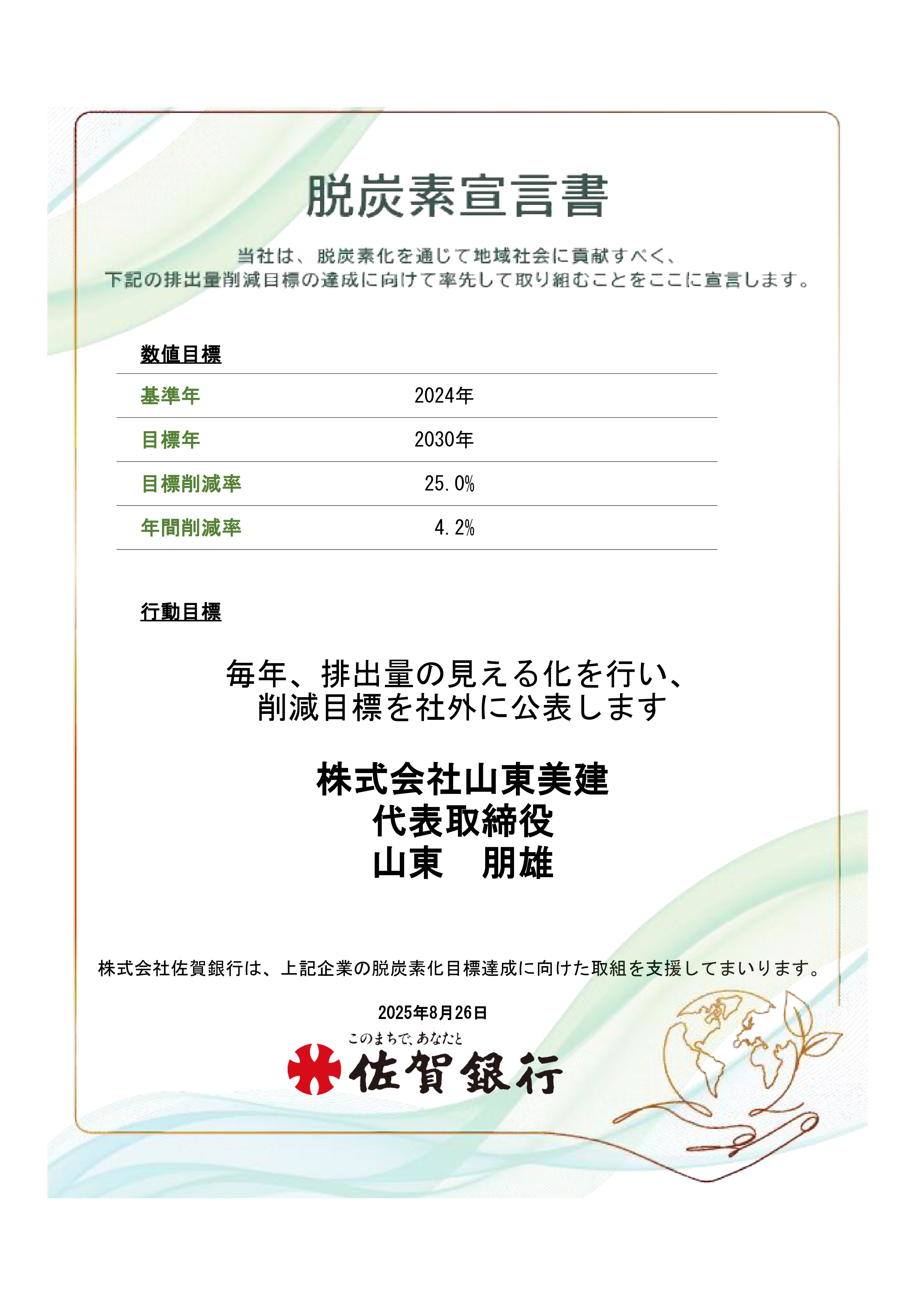 脱炭素宣言書