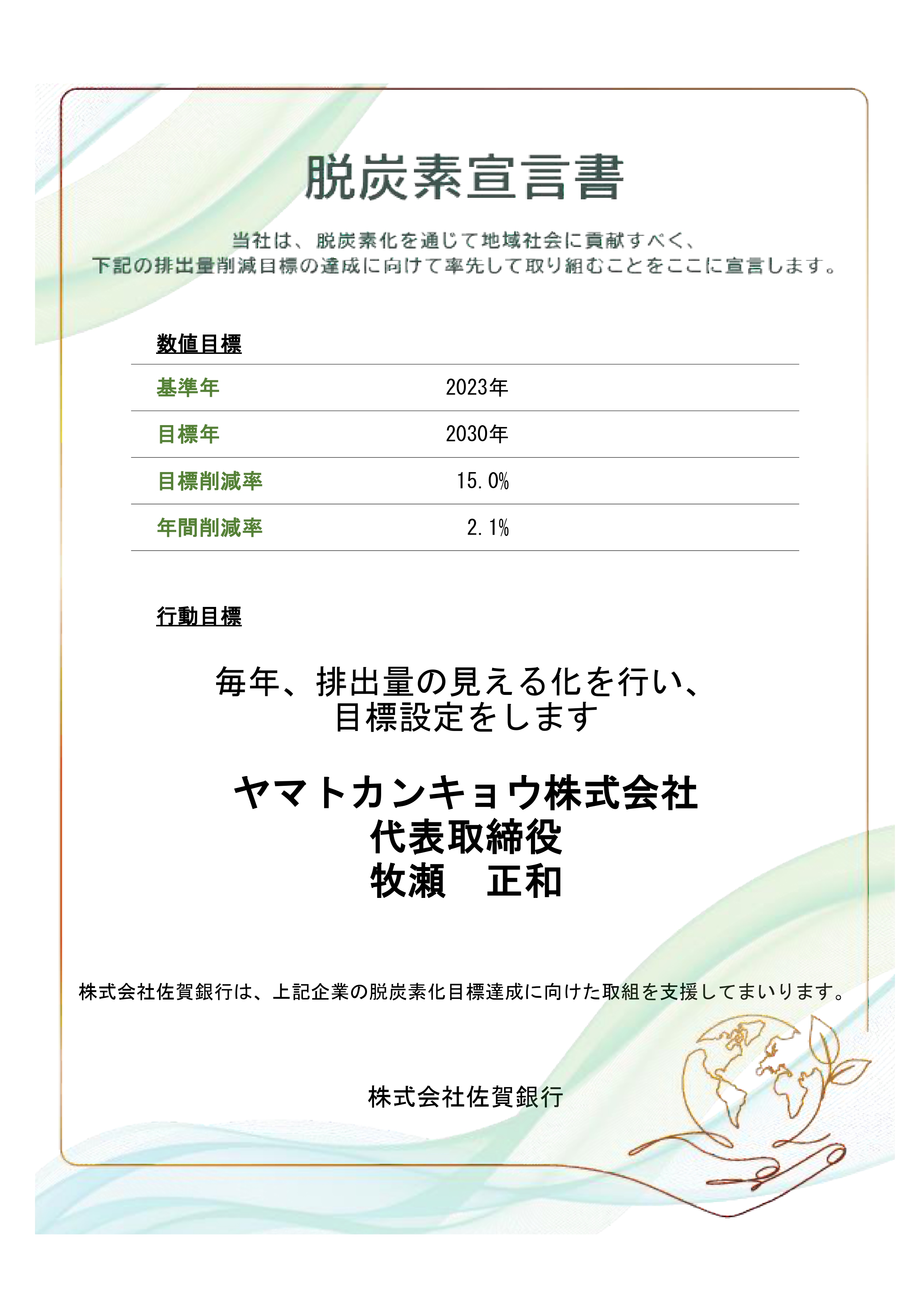脱炭素宣言書