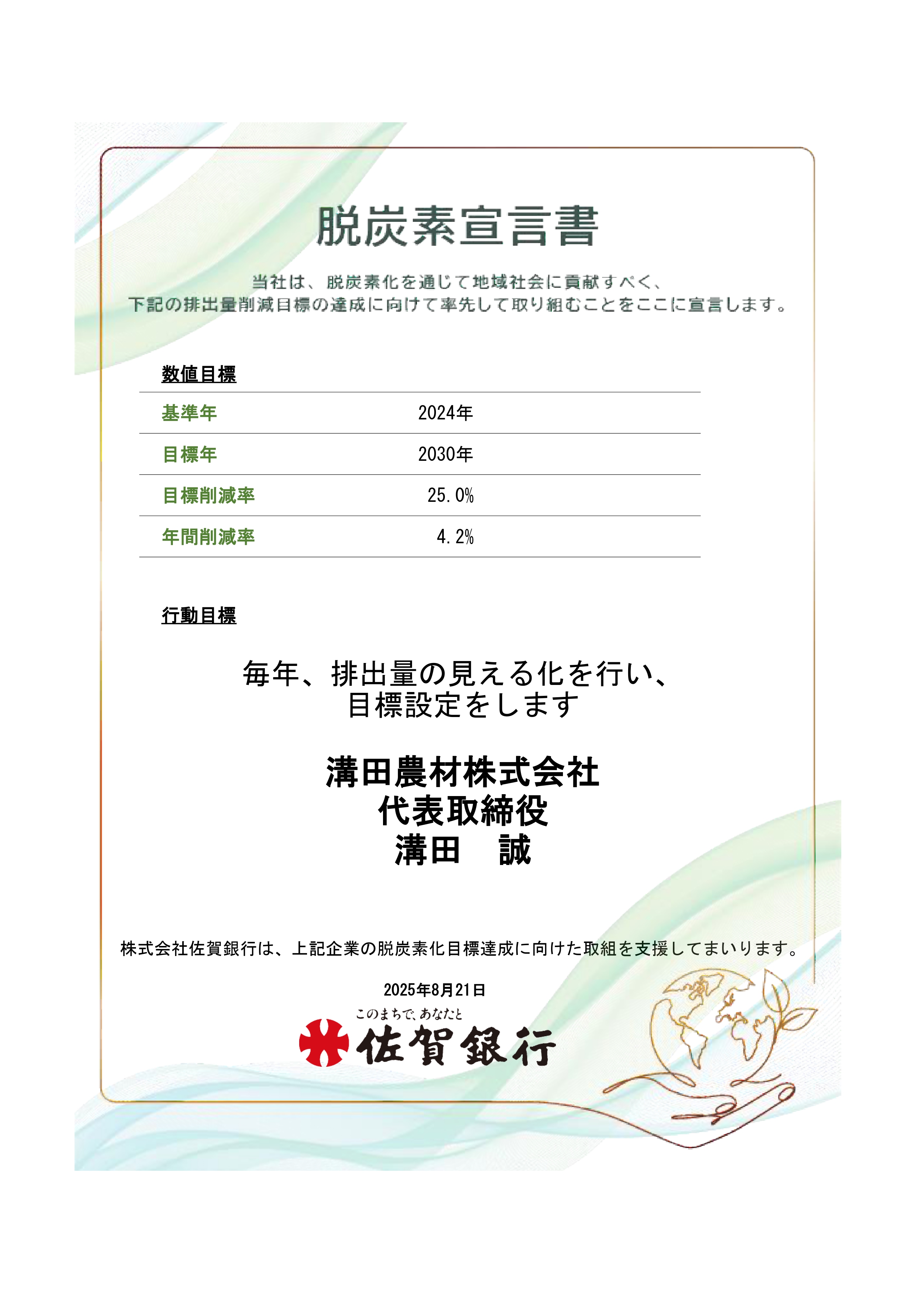 脱炭素宣言書