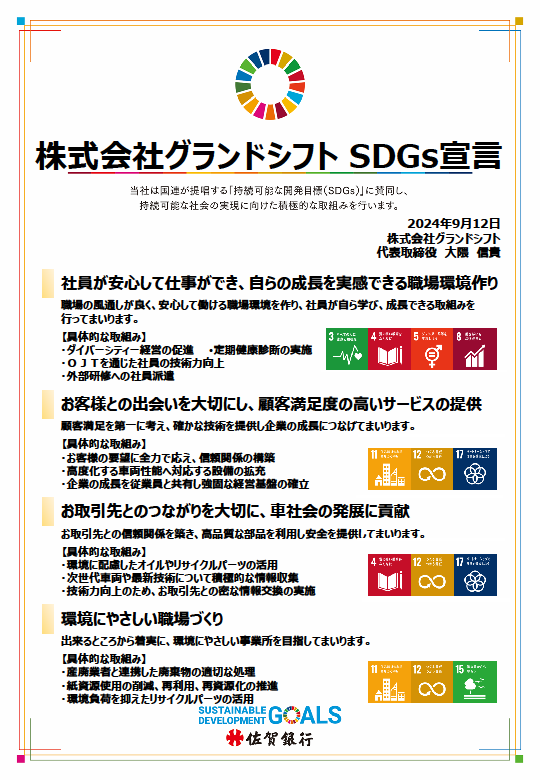 SDGs宣言書