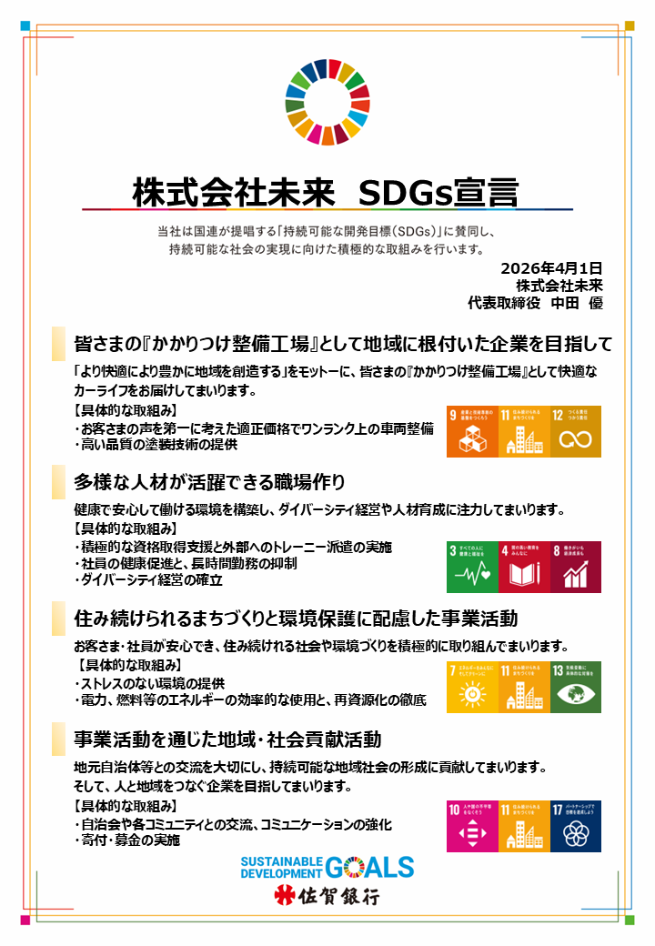 SDGs宣言書