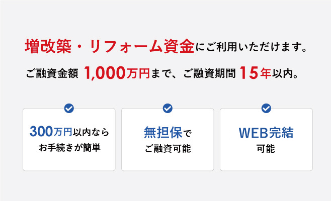 リフォームローン 無担保住宅ローン：各種情報